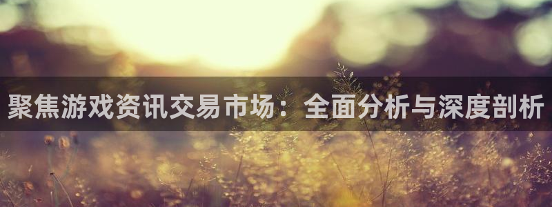 优贝娱乐平台负责人：聚焦游戏资讯交易市场：全面分析与深度剖析